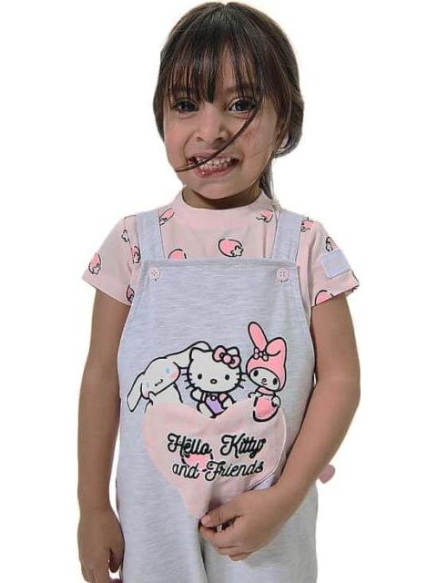 OVEROL HELLO KITTY CINNAMOROLL MY MELODY GRIS HELLO KITTY AND FRIENDS - Imagen 3