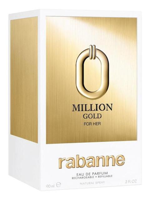 PACO RABANNE LADY MILLION GOLD 90ML EDP REFILLABLE - Imagen 3