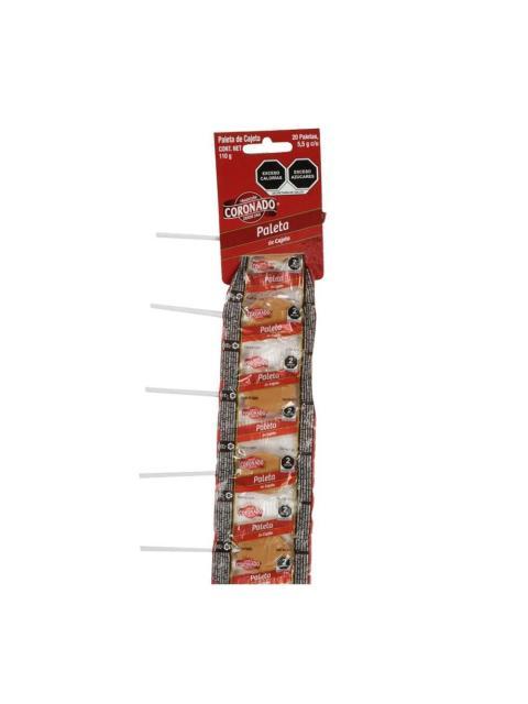 PALETA MACIZA CORONADO TIRA CON 20 PIEZAS