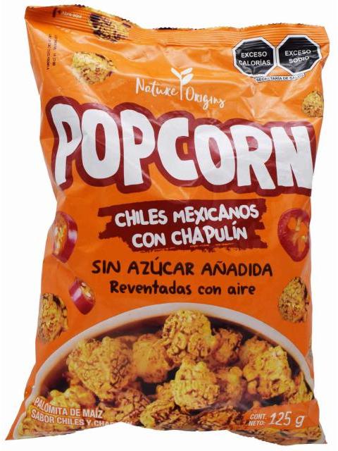 PALOMITA DE MAIZ CHILES CON CHAPULIN 125 G NATURE ORIGINS