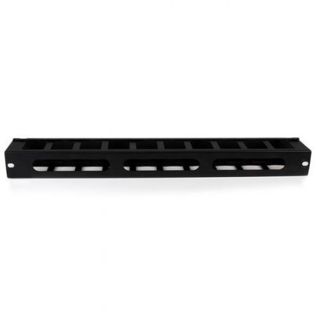 STARTECH PANEL CANALETA HORIZONTAL DE 1U CON CUBIERTA PARA GESTION DE CABLEADO EN RACKS Y PERFORACIONES LATERALES - Imagen 2