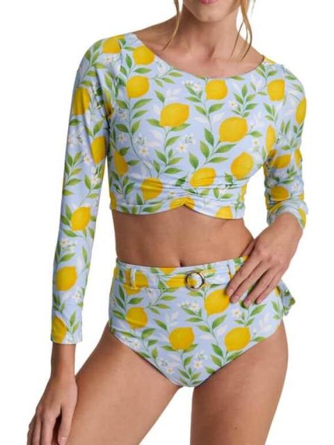 PANTALETA DE BIKINI ESTAMPADO AZUL HOLLY LAND - Imagen 3