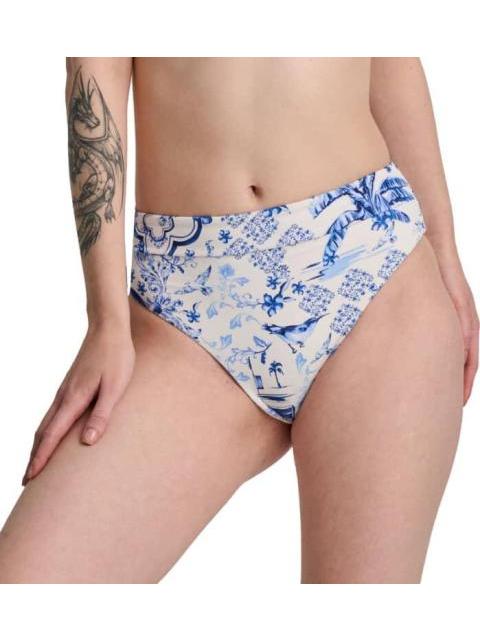 PANTALETA DE BIKINI ESTAMPADO AZUL HOLLY LAND - Imagen 5