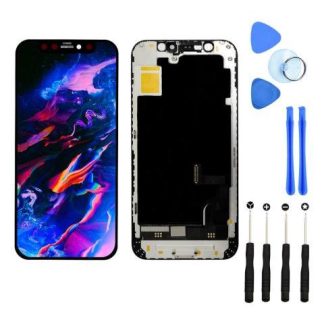 PANTALLA COMPLETA COMPATIBLE CON IPHONE 12 MINI A2176 A2398 A2399 A2400 HARD OLED COLOR NEGRO SLIM COMPANY