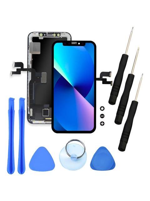 PANTALLA COMPLETA DISPLAY Y TOUCH HARD OLED COMPATIBLE CON IPHONE X A1865 A1901 A1902 OLED COLOR NEGRO SLIM COMPANY