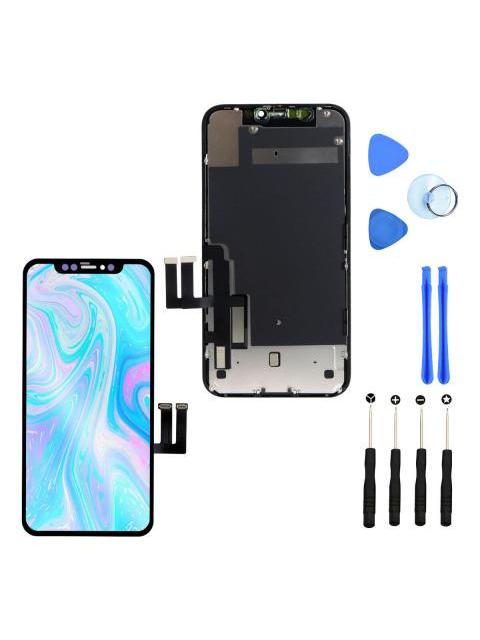 PANTALLA PARA IPHONE 11 A2111 A2221 A2223 INCELL COMPLETA REPUESTO PARA CELULAR SLIM COMPANY NEGRO