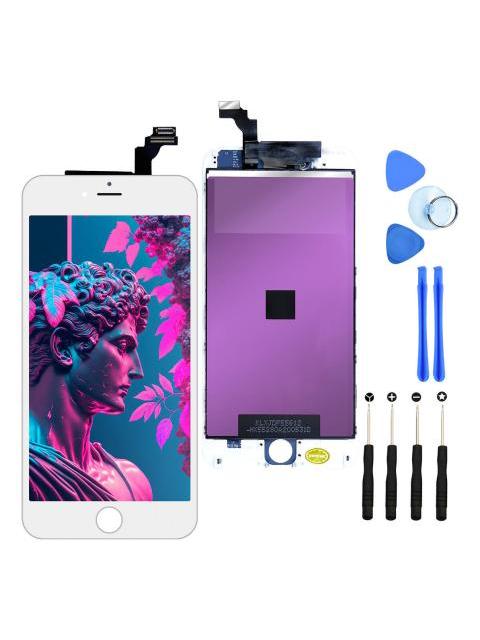 PANTALLA PARA IPHONE 6 PLUS A1522 A1524 REPUESTO PARA CELULAR SLIM COMPANY BLANCO + KIT DE HERRAMIENTAS