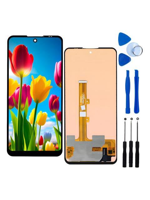 PANTALLA PARA MOTO EDGE 20 LITE XT2139-1 INCELL COMPLETA REPUESTO PARA CELULAR SLIM COMPANY NEGRO