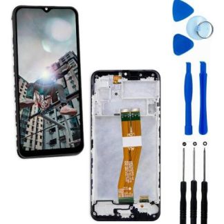 PANTALLA PARA SAMSUNG A03 A035F A035F DS A035M A035M DS A035G DSN INCELL COMPLETA REPUESTO PARA CELULAR SLIM COMPANY NEGRO