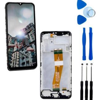 PANTALLA PARA SAMSUNG A03 A035F INCELL COMPLETA CON MARCO NEGRO