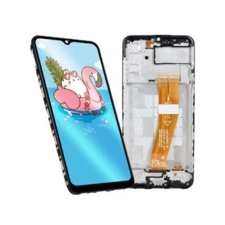 PANTALLA PARA SAMSUNG A03S A037F INCELL COMPLETA CON MARCO REPUESTO PARA CELULAR NEGRO SLIM COMPANY