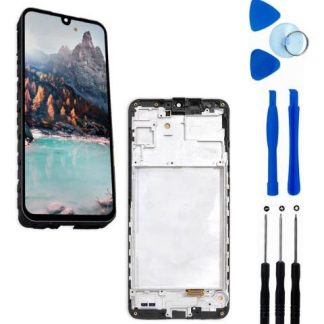 PANTALLA PARA SAMSUNG A16 5G A166M A166B A166F A166B DS AMOLED COMPLETA CON MARCO REPUESTO PARA CELULAR SLIM COMPANY NEGRO