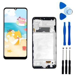 PANTALLA PARA SAMSUNG A22 A225 4G AMOLED COMPLETA CON MARCO NEGRO