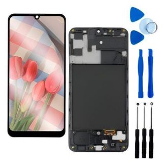 PANTALLA PARA SAMSUNG A30S A307 CON MARCO INCELL COMPLETA NEGRO