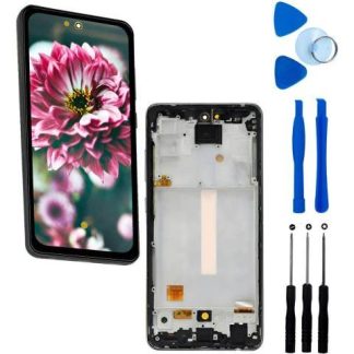 PANTALLA PARA SAMSUNG A52 4G A525M AMOLED COMPLETA CON MARCO NEGRO