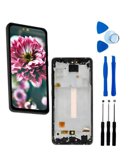 PANTALLA PARA SAMSUNG A52 4G A525M AMOLED COMPLETA CON MARCO NEGRO
