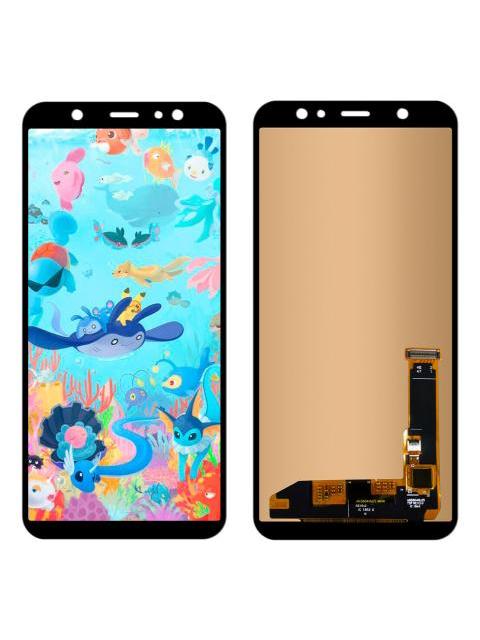 PANTALLA PARA SAMSUNG A6 PLUS A605 A605G AMOLED COMPLETA NEGRO