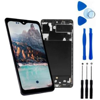 PANTALLA PARA SAMSUNG A71 A715F A715F DS AMOLED COMPLETA CON MARCO REPUESTO PARA CELULAR SLIM COMPANY NEGRO
