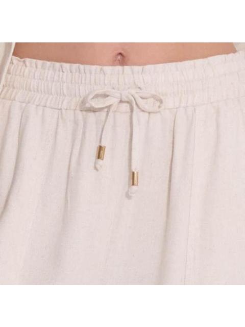 PANTALON ANCHO DE LINO BEIGE HOLLY LAND - Imagen 6