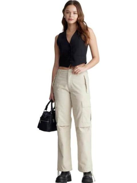 PANTALON CARGO CINTURA REGULAR BEIGE SANTA LOLA