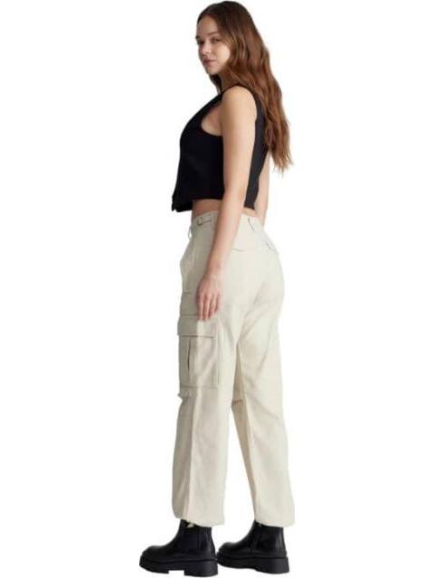 PANTALON CARGO CINTURA REGULAR BEIGE SANTA LOLA - Imagen 2