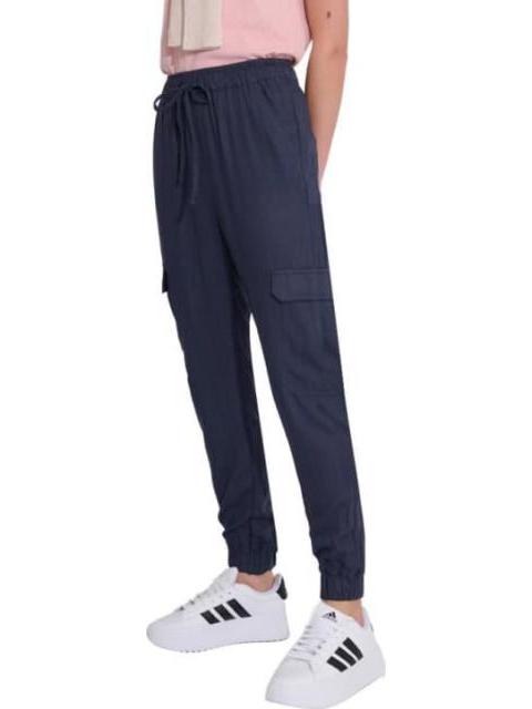 PANTALON CARGO DE LINO AZUL HOLLY LAND - Imagen 2