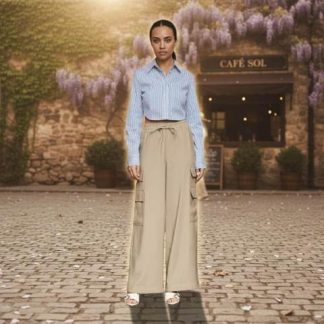 PANTALON CINTURA ALTA CAMEL HOLLY LAND