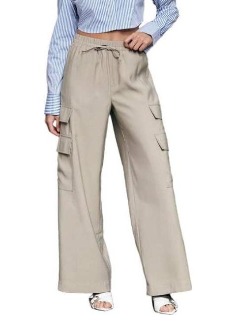 PANTALON CINTURA ALTA CAMEL HOLLY LAND - Imagen 3