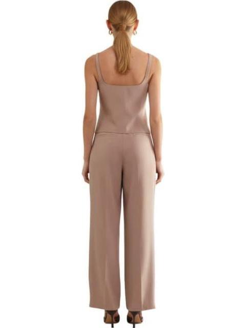 PANTALON CINTURA REGULAR CORTE RECTO TAUPE HOLLY LAND - Imagen 4
