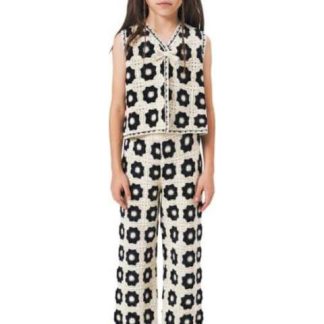 PANTALON CROCHET BLANCO/NEGRO HOLLY LAND KIDS