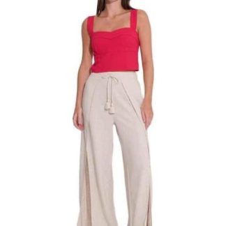 PANTALON DE LINO BEIGE HOLLY LAND
