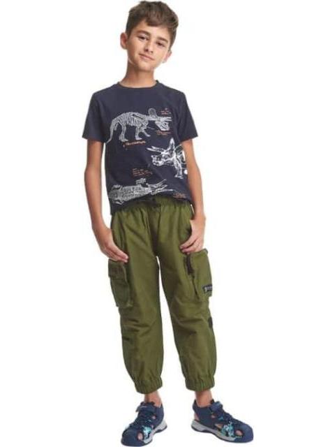PANTALON JOGGER DE GABARDINA VERDE OLIVO NEXT CO