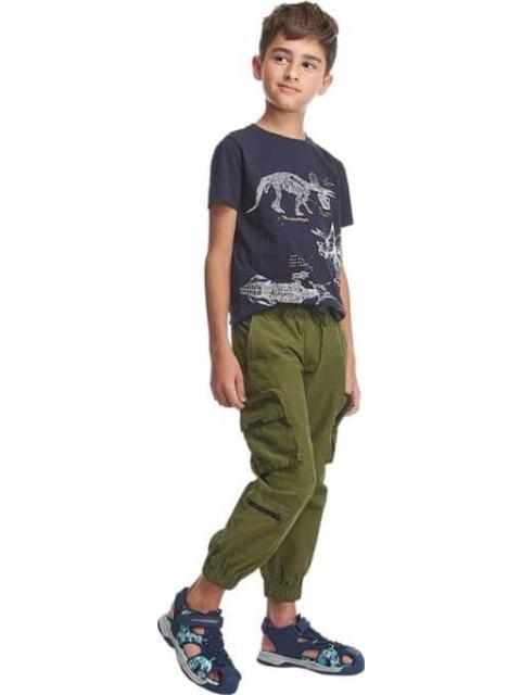 PANTALON JOGGER DE GABARDINA VERDE OLIVO NEXT CO - Imagen 2