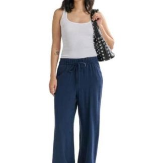 PANTALON LINO AZUL MARINO HOLLY LAND