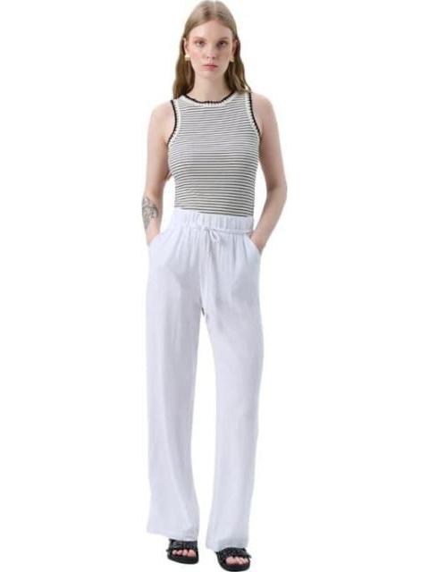 PANTALON LINO BLANCO HOLLY LAND