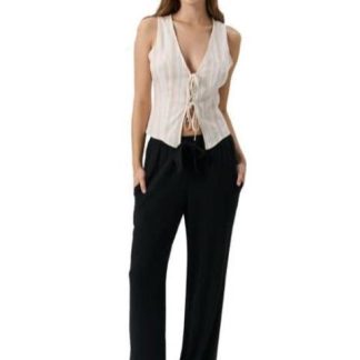 PANTALON LINO NEGRO HOLLY LAND