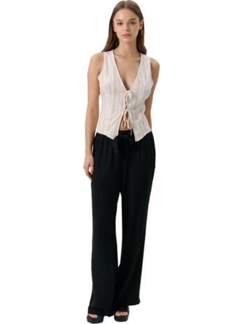 PANTALON LINO NEGRO HOLLY LAND - Imagen 3
