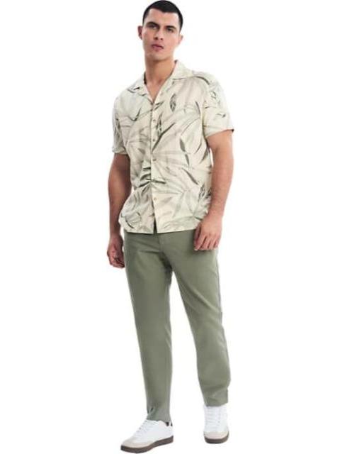 PANTALON LINO VERDE OLIVO D.E.E.P SELECTION - Imagen 2