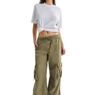 PANTALON PARACHUTE VERDE OLIVO SANTA LOLA