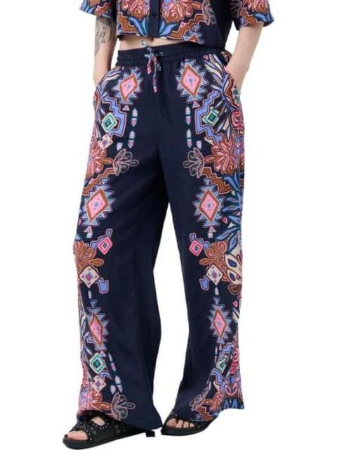 PANTALON PIERNA ANCHA AZUL MARINO HOLLY LAND - Imagen 3