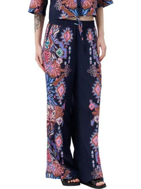PANTALON PIERNA ANCHA AZUL MARINO HOLLY LAND - Imagen 4