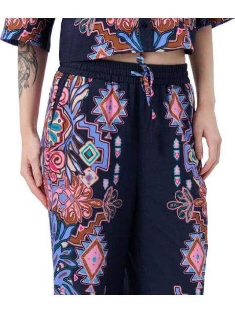 PANTALON PIERNA ANCHA AZUL MARINO HOLLY LAND - Imagen 5