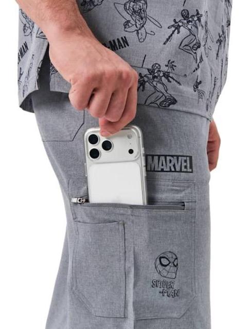 PANTALON PIJAMA QUIRURGICA CABALLERO GRIS MARVEL SPIDERMAN - Imagen 5