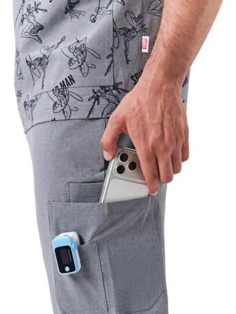 PANTALON PIJAMA QUIRURGICA CABALLERO GRIS MARVEL SPIDERMAN - Imagen 6