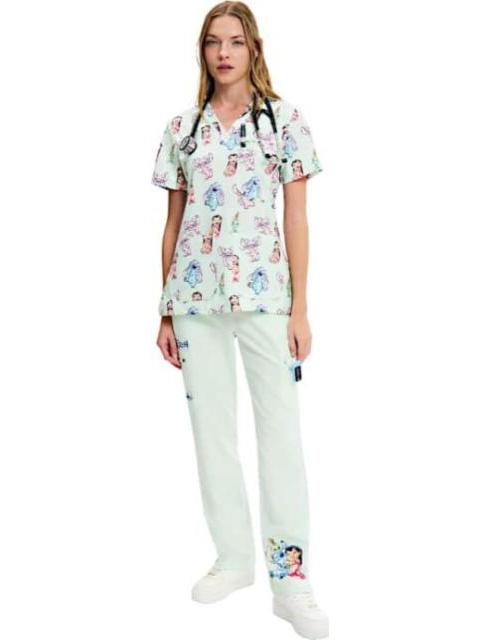 PANTALON PIJAMA QUIRURGICA DAMA AZUL MENTA DISNEY
