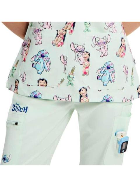 PANTALON PIJAMA QUIRURGICA DAMA AZUL MENTA DISNEY - Imagen 3