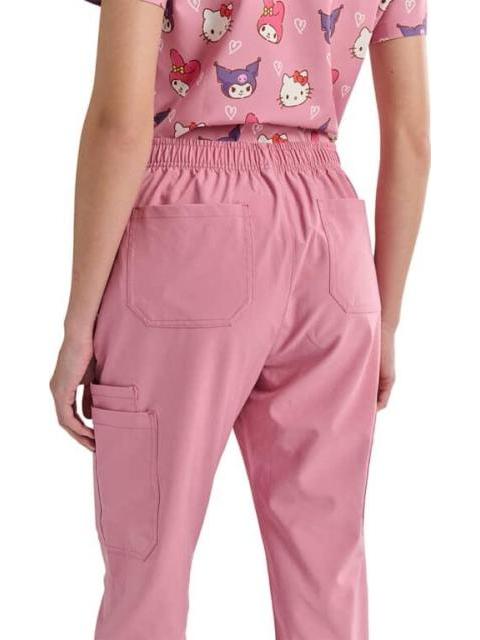 PANTALON PIJAMA QUIRURGICA DAMA PALO DE ROSA HELLO KITTY AND FRIENDS - Imagen 2
