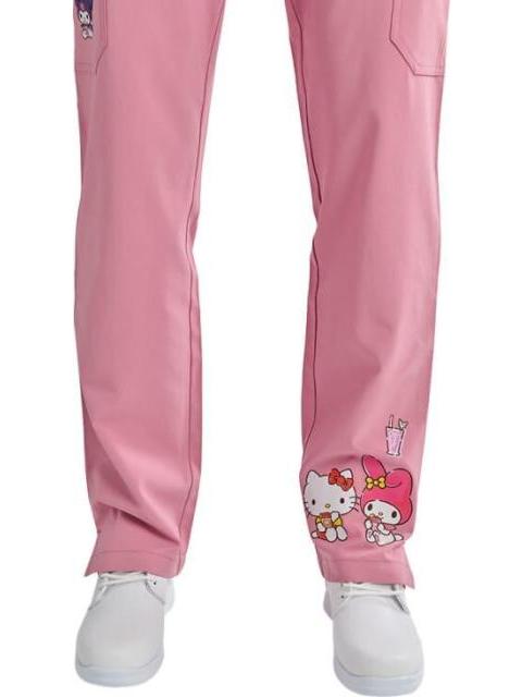 PANTALON PIJAMA QUIRURGICA DAMA PALO DE ROSA HELLO KITTY AND FRIENDS - Imagen 5