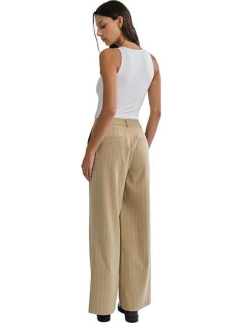 PANTALON TIRO ALTO ANCHO AVENA HOLLY LAND - Imagen 3