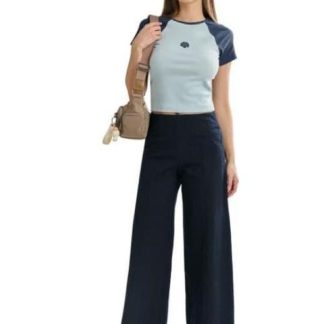 PANTALON WIDE LEG AZUL MARINO HOLLY LAND